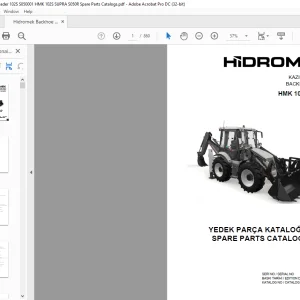 Hidromek Backhoe Loader HMK 102S SUPRA Parts Catalogue Manual SN S050001- REXROTH - PDF DOWNLOAD