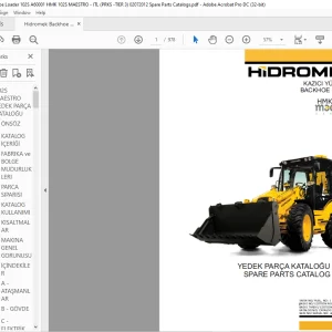 Hidromek Backhoe Loader HMK 102S Spare Parts Catalog Manual SN A60001 EN_TR - PDF DOWNLOAD
