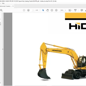 Hidromek Crawler Excavator HMK 200W-3 ISUZU YPK SPC 9123501 Parts Catalogue Manual H237303200 - PDF DOWNLOAD