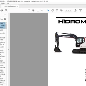 Hidromek Excavator HMK 140LC-3 Mitsubishi Engine Parts Catalogue Manual H307312300 - PDF DOWNLOAD