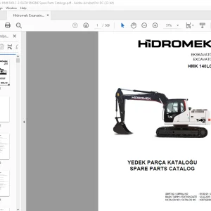 Hidromek Excavator HMK 140LC3 Izusu Engine Spare Parts Catalog Manual SN E130101 EN_TR - PDF DOWNLOAD