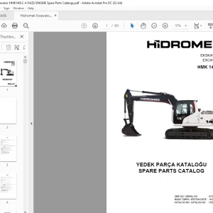Hidromek Excavator HMK 140LC4 Isuzu Engine Parts Catalog Manual E130901 EN_TR - PDF DOWNLOAD