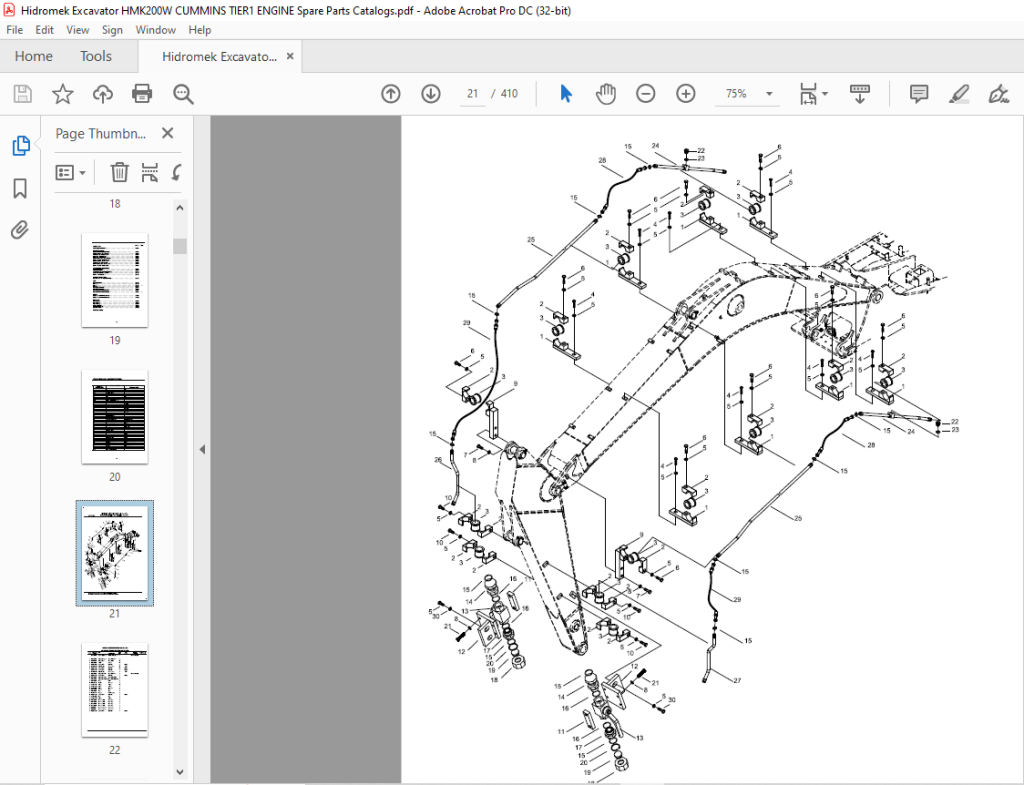 Hidromek Excavator HMK 200 W Parts Catalogue Manual 3123001 EN_TR - PDF ...