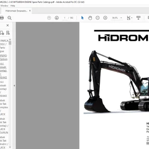 Hidromek Excavator HMK 220 LC-2 LR Mitsubishi Parts Catalogue Manual H347311300 EN_TR - PDF DOWNLOAD