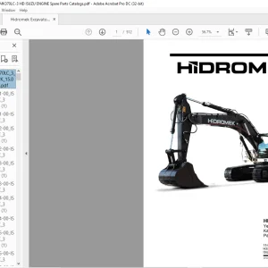 Hidromek Excavator HMK 370 LC-3 HD Parts Catalog Manual H377322300 EN_TR - PDF DOWNLOAD