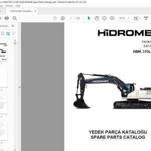 Hidromek Excavator HMK 370LC4 HD Isuzu Engine Spare Parts Catalog Manual C137901 EN_TR - PDF DOWNLOAD