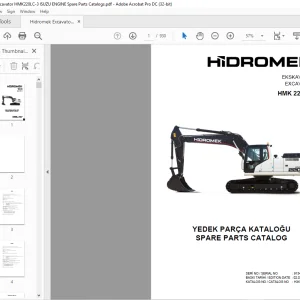 Hidromek Excavator HMK220LC-3 ISUZU ENGINE Spare Parts Catalog Manual 9134501 EN_TR - PDF DOWNLOAD