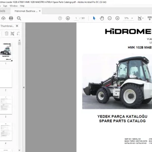 Hidromek HMK 102B MAESTRO Loader Spare Parts Catalog Manual A70001 HUSCO EN_TR- PDF DOWNLOAD