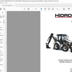 Hidromek HMK 102B Maestro Backhoe Loader Parts Catalog Manual SN A19001 - PDF DOWNLOAD