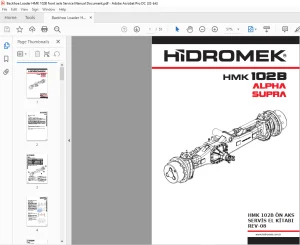 Hidromek HMK 102B ÖN AKS SERVİS EL KİTABI - PDF DOWNLOAD (Turkish)