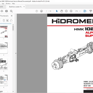 Hidromek HMK 102B ÖN AKS SERVİS EL KİTABI - PDF DOWNLOAD (Turkish)