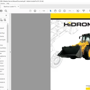 Hidromek HMK 102B-S KAZICI YUKLEYICI SERVİS EL KİTABI Y10-12400 - PDF DOWNLOAD (Turkish)