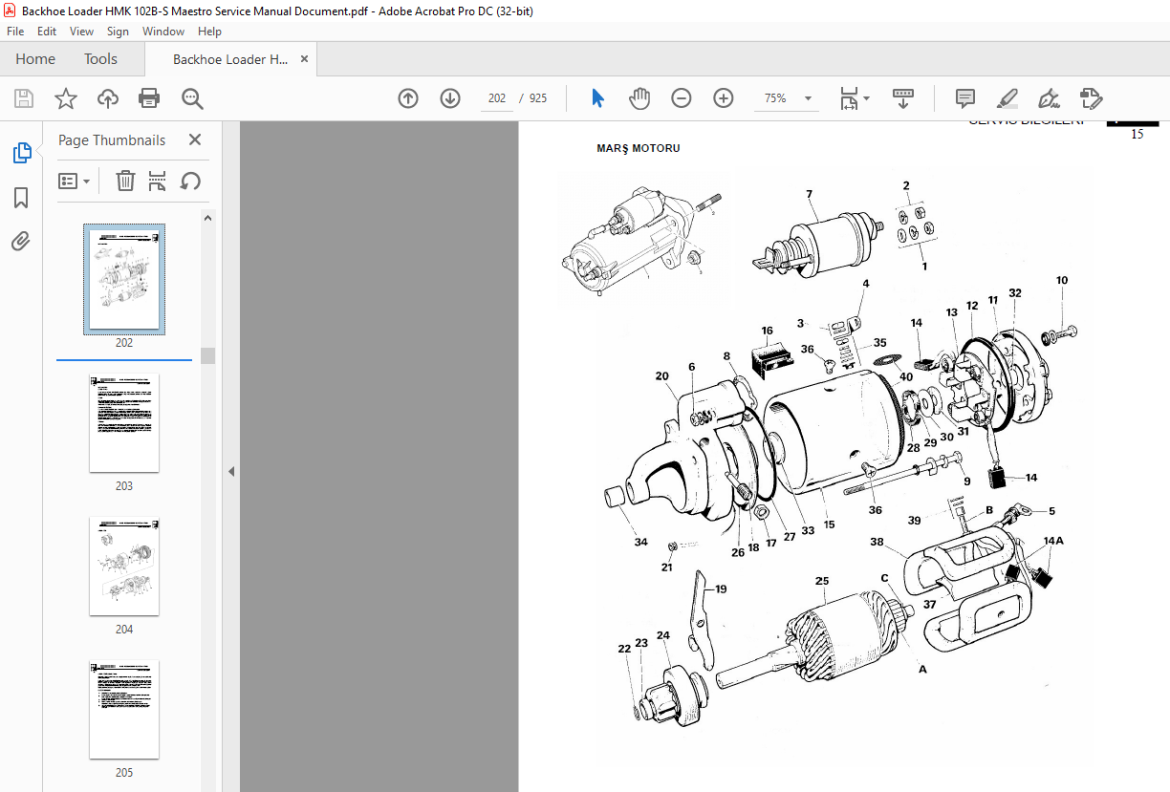 Hidromek HMK 102B-S KAZICI YUKLEYICI SERVİS EL KİTABI Y10-12400 - PDF ...