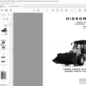 Hidromek HMK 102B mocsxro Backhoe Loader Parts Catalog Manual SN A50001 - PDF DOWNLOAD