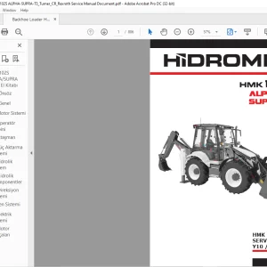 Hidromek HMK 102S Alpha A8 SERVİS EL KİTABI Y10-12460 - PDF DOWNLOAD