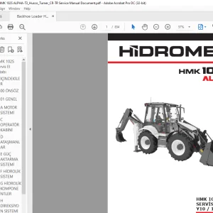 Hidromek HMK 102S Alpha SERVİS EL KİTABI Y10-12425 - PDF DOWNLOAD (Turkish)
