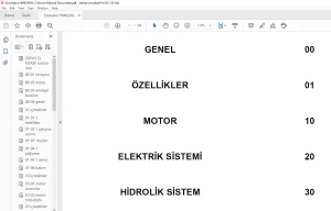 Hidromek HMK 200 W Ekskavatör SERVİS EL KİTABI - PDF DOWNLOAD (Turkish)