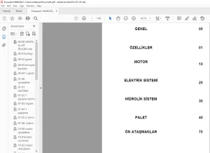 Hidromek HMK 220LC Ekskavatör SERVİS EL KİTABI - PDF DOWNLOAD (Turkish)