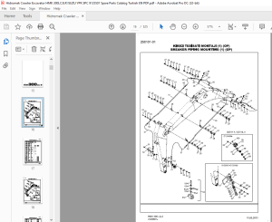 Hidromek HMK 300 LC-3 LR Crawler Excavator Isuzu 9125501 Parts Catalog ...