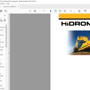 Hidromek HMK 300LC Ekskavatör SERVİS EL KİTABI H257305000 - PDF DOWNLOAD (Turkish)