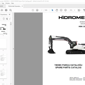Hidromek HMK 300LC3 HMK 300LC3 SPARE PARTS CATALOG MANUAL EN_TR - PDF DOWNLOAD