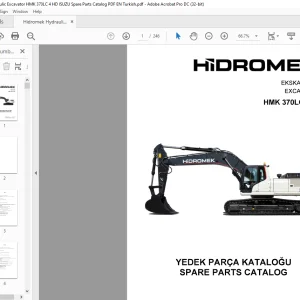Hidromek HMK 370LC4 HD Excavator ISUZU Parts Catalogue Manual H377323300 - PDF DOWNLOAD