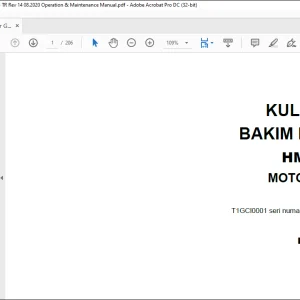 Hidromek HMK 600 MG MOTOR GREYDER KULLANIM VE BAKIM EL KİTABI - PDF DOWNLOAD (Turkish)