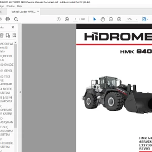 Hidromek HMK 640WL SERVİS EL KİTABI L227300500 - PDF DOWNLOAD (Turkish)