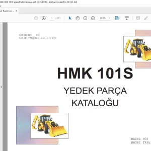 Hidromek Kazıcı Yükleyici HMK 101S YEDEK PARÇA KATALOÐU Manual - PDF DOWNLOAD  (Turkish)