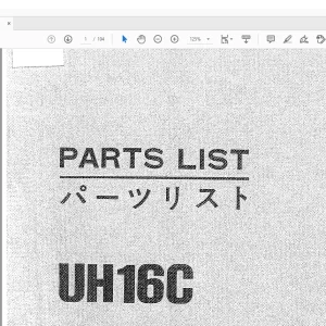 Hitachi Excavator UH16C Equipment Components Parts Manual (P163-E2-1)  - PDF DOWNLOAD