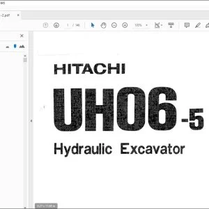 Hitachi Hydraulic Excavator UH06-5 Parts List Manual(P740-1-2) - PDF DOWNLOAD