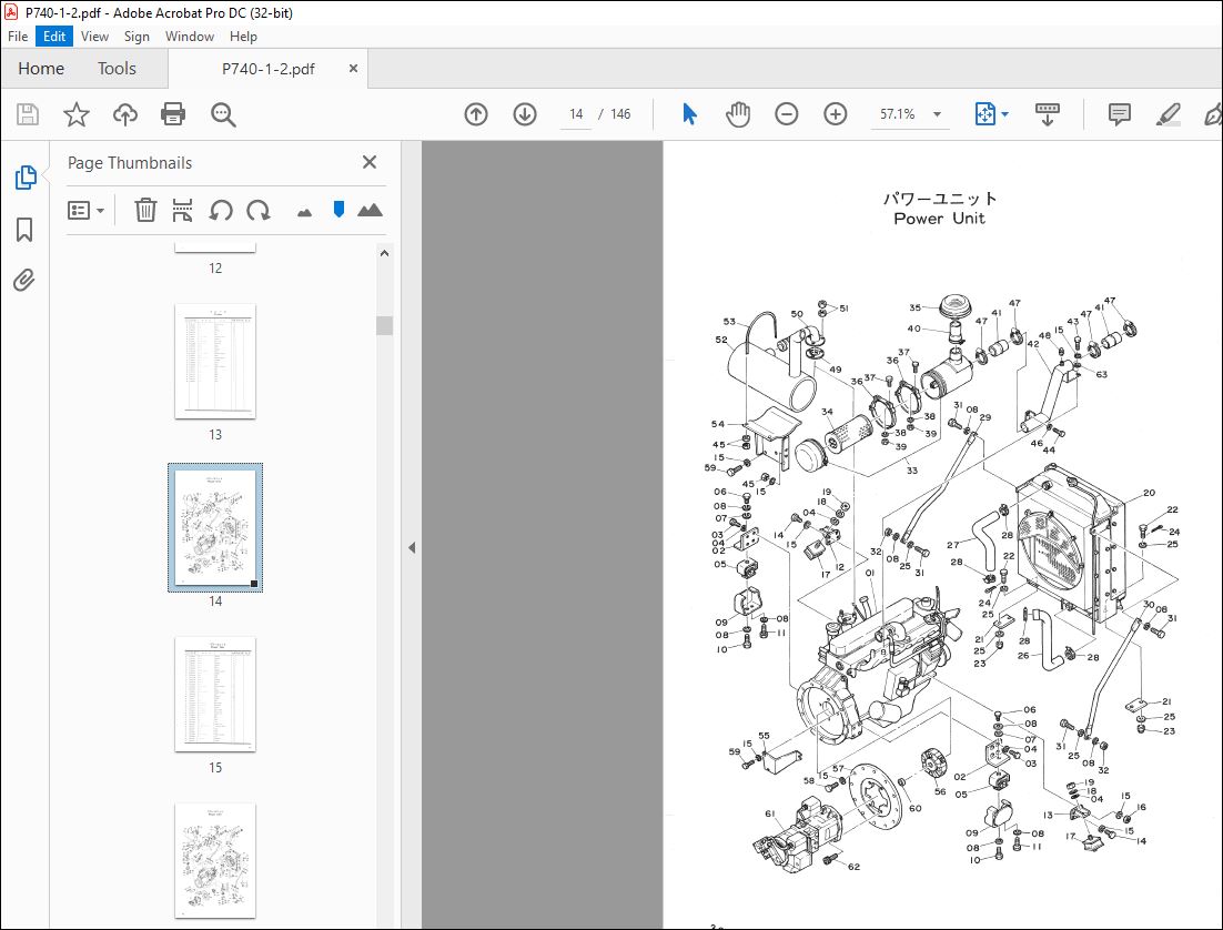 Hitachi Hydraulic Excavator UH06-5 Parts List Manual(P740-1-2) - PDF ...