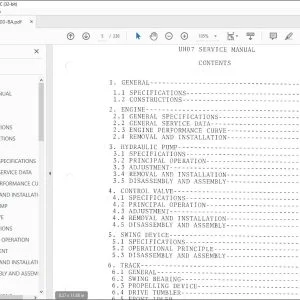 Hitachi Hydraulic Excavator UH07 UH09 Service Manual(KM-000-BA) -  PDF DOWNLOAD
