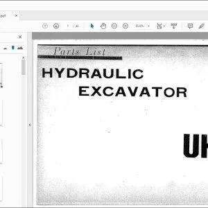 Hitachi Hydraulic Excavator UH12 Parts List Manual - PDF DOWNLOAD