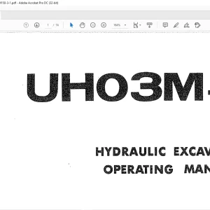 Hitachi UH03M-2 Hydraulic Excavator Operating Manual EM150-3-1 - PDF DOWNLOAD