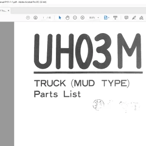 Hitachi UH03M Truck (MUD TYPE) Parts List Manual - PDF DOWNLOAD