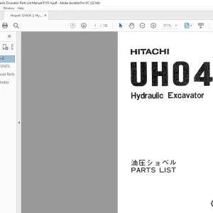 Hitachi UH04-2 Hydraulic Excavator Parts List Manual P155-4 -  PDF DOWNLOAD