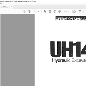 Hitachi UH14 Hydraulic Excavator Operation Manual EM121-2  - PDF DOWNLOAD
