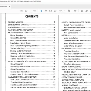 Honda Outboard Motor BF200A BF225A Set-up Installation & Pre-delivery Manual - PDF DOWNLOAD