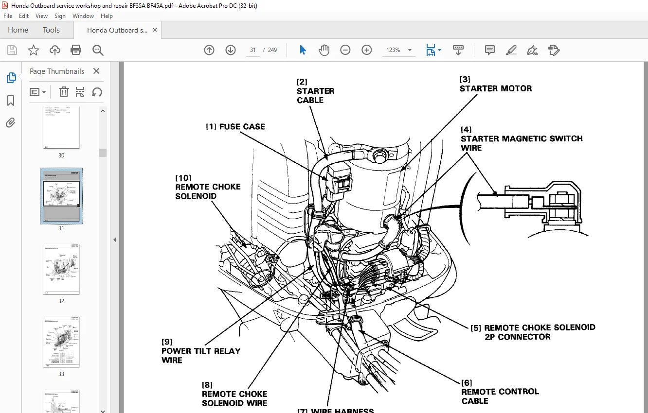 Honda Outboard Motors BF35A BF45A Service Repair Manual 66ZV300 - PDF DOWNLOAD - Image 2