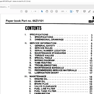 Honda Outboard Motors BF50 BF5A Service Repair Manual 66ZV101 - PDF DOWNLOAD
