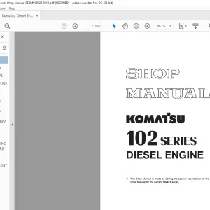 Komatsu 102 Series Diesel Engine Shop Manual SEBM010025 - PDF DOWNLOAD