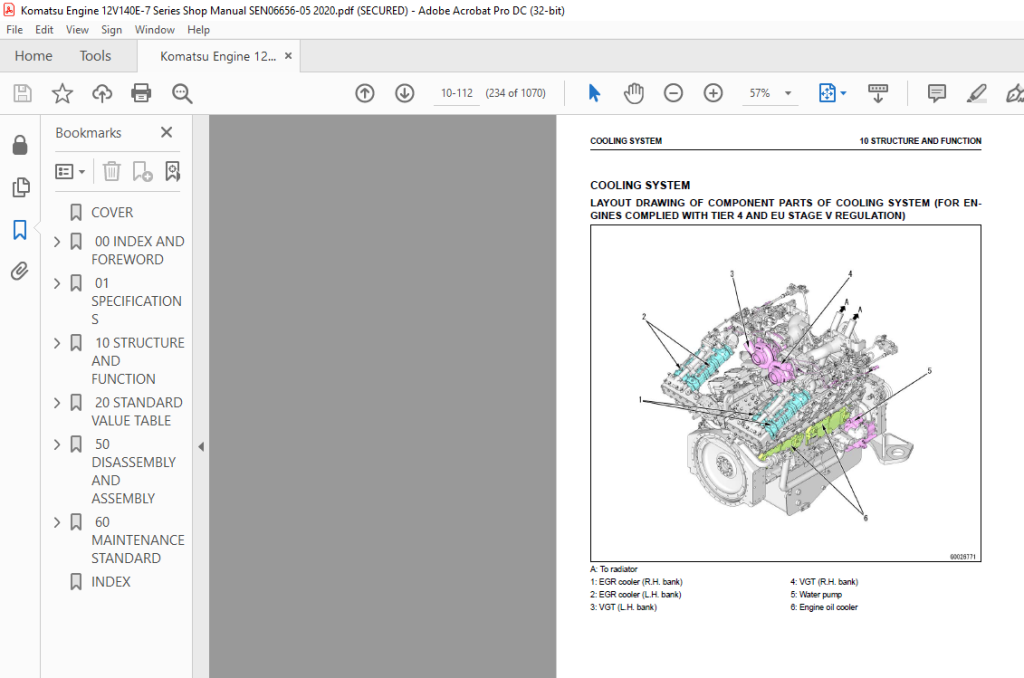 Komatsu 12V140E -7 Series Engine Shop Manual SEN06656-05 - PDF DOWNLOAD