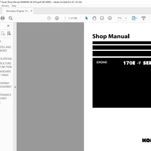 Komatsu 170E-7 Series Engine Shop Manual SEN06580-06 - PDF DOWNLOAD