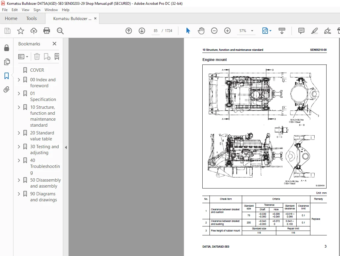 Komatsu D475A-5E0 D475ASD-5E0 Shop Manual SEN00203-29 - PDF DOWNLOAD - Image 4