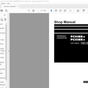 Komatsu PC30MR-5 PC35MR-5 Hydraulic Excavator Shop Manual WENBM00080 - PDF DOWNLOAD