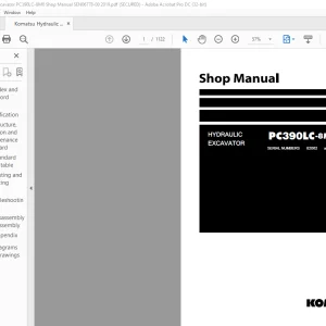 Komatsu PC390LC-8M0 Hydraulic Excavator Shop Manual SEN06778-00 - PDF DOWNLOAD