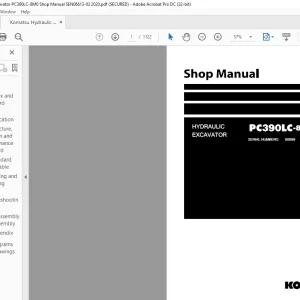 Komatsu PC390LC-8M0 Wheel Loader Shop Manual SEN06613-03 - PDF DOWNLOAD