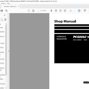 Komatsu PC500LC-10M0 Hydraulic Excavator Shop Manual SEN06813-00 - PDF DOWNLOAD
