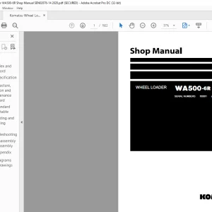 Komatsu Wheel Loader WA500-6R Shop Manual SEN02876-14 - PDF DOWNLOAD